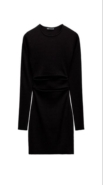 Robe courte noire en maille cut put zara taille M/38