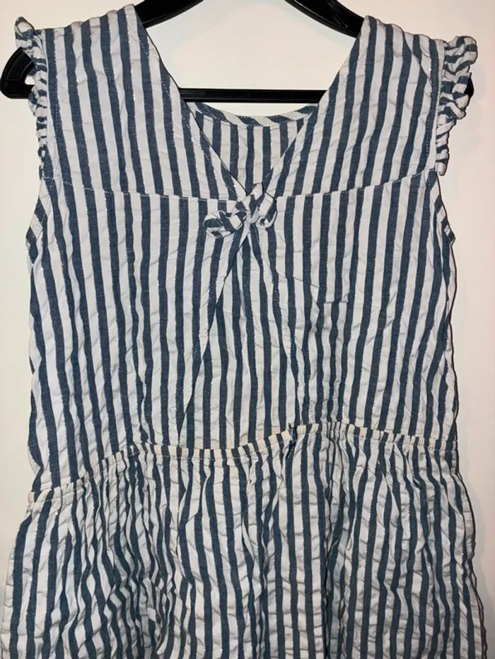 Robe à rayures et fil argenté, 10/12 ans, sans marque. - photo numéro 5
