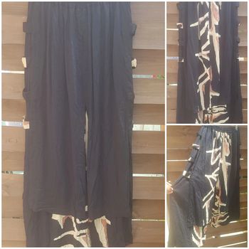 Pantalon palazzo fluide 100% rayon