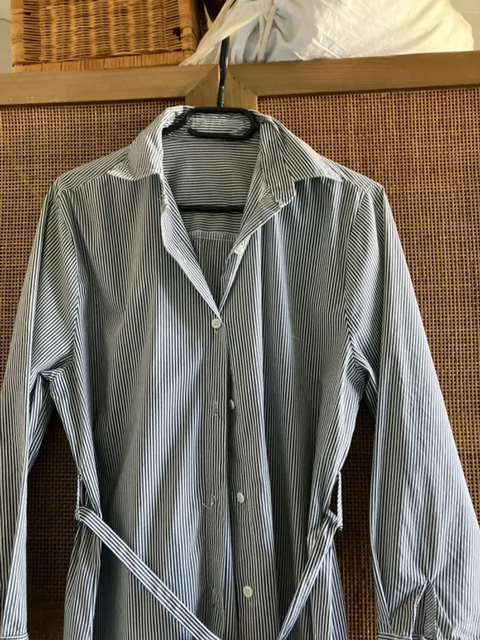 Robe chemisier rayée taille S - photo numéro 2