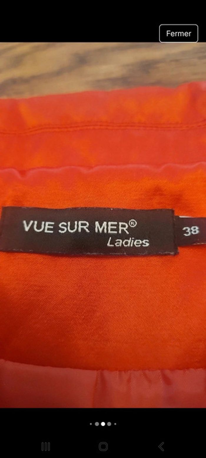 Veste trench rouge Vue sur Mer Ladies taille 38 - photo numéro 7