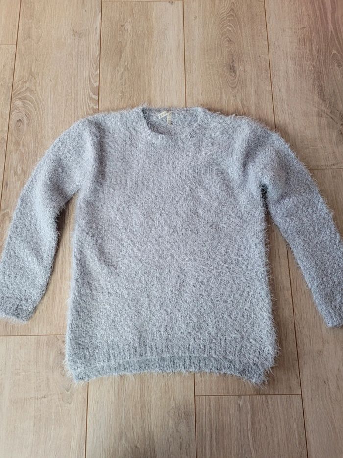 pull doux 11 12 ans Gris