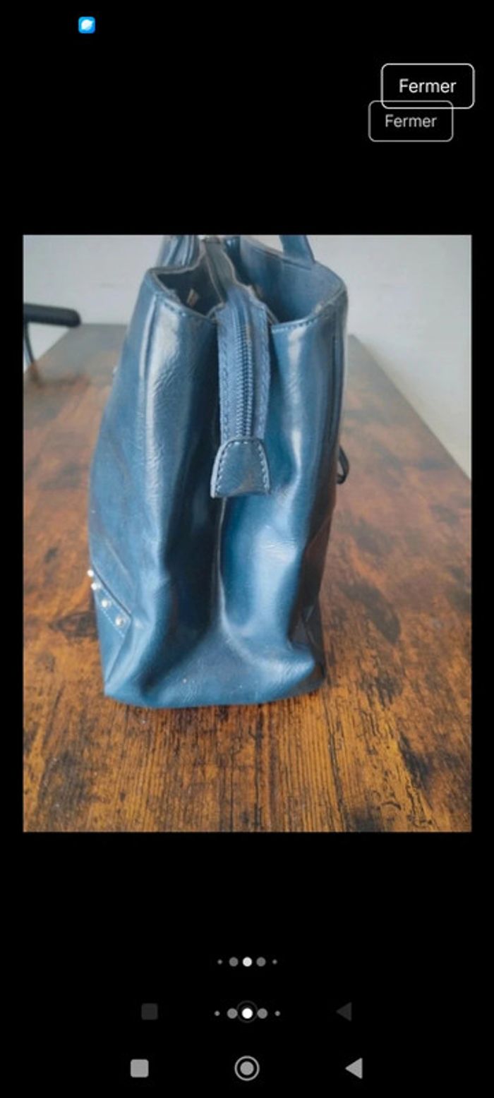 Sac à main cuir style vintage dressing excellent état - photo numéro 13