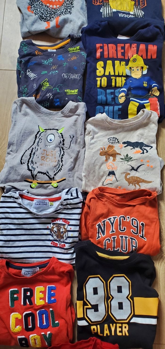 Lot 11 t-shirts manches longues 5ans - photo numéro 3