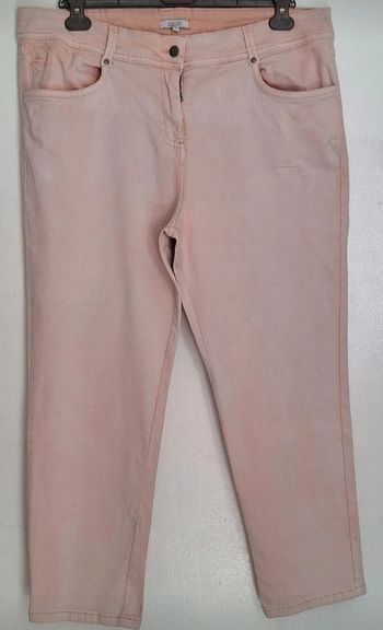 Jean court abricot à broderies