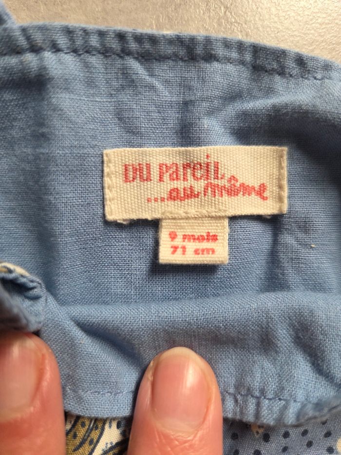 Ensemble salopette + t-shirt DPAM 9mois - photo numéro 6