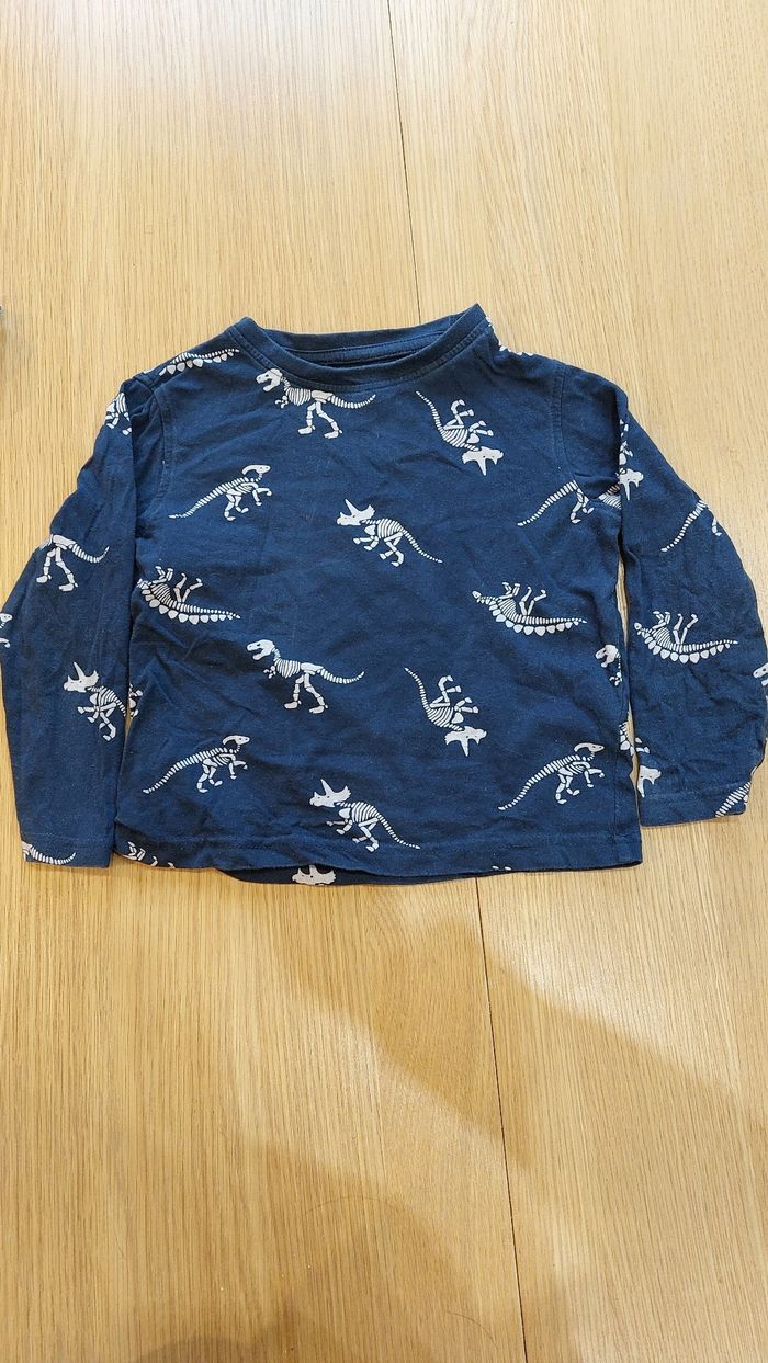 Lot 3 t-shirts manches longues dinos - photo numéro 4