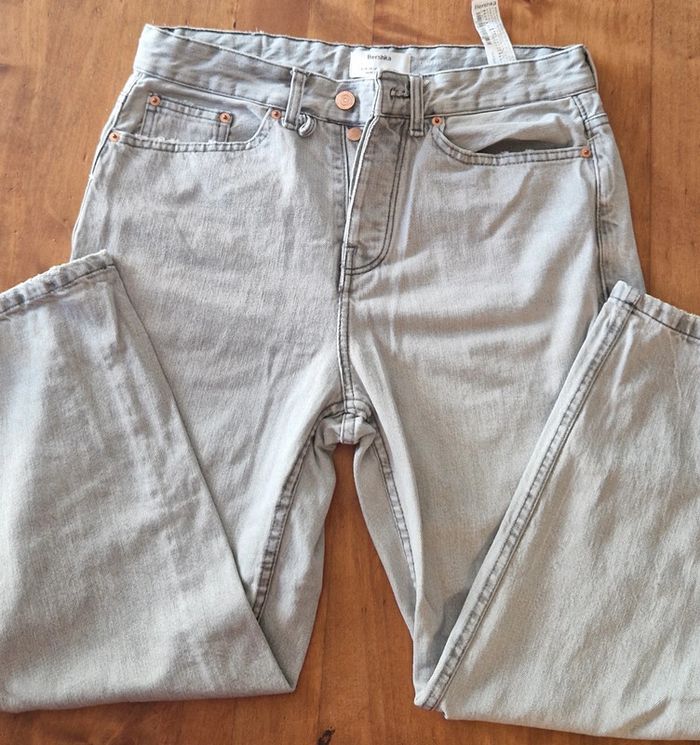 Jeans bershka taille 38 gris homme - photo numéro 2