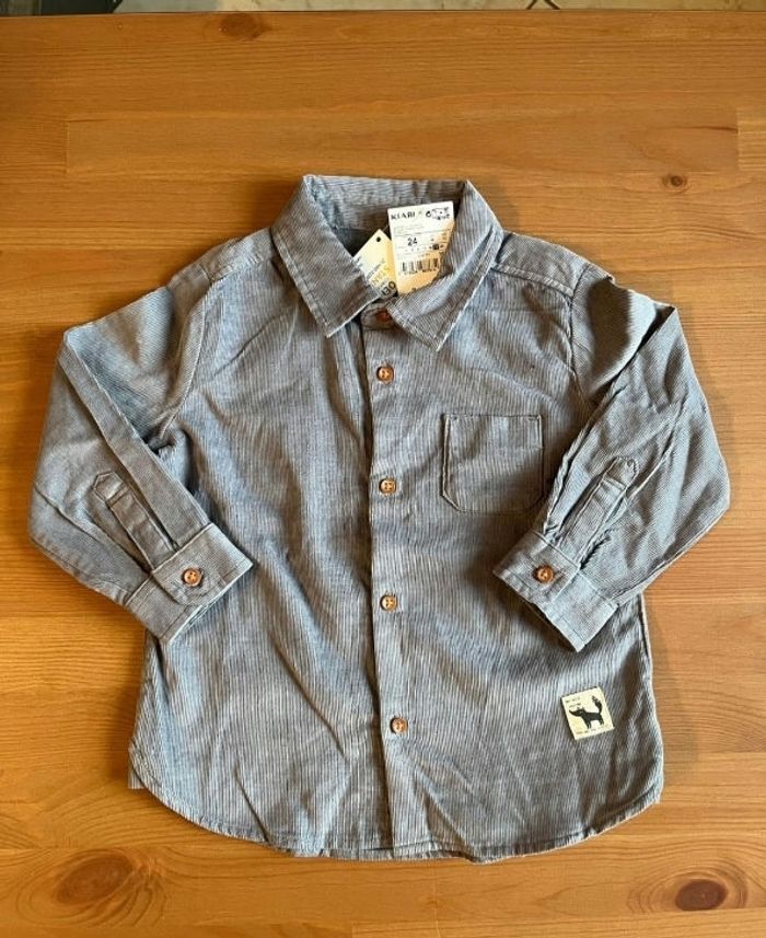 (Neuve non portée) superbe chemise ml velours #24mois Garçon