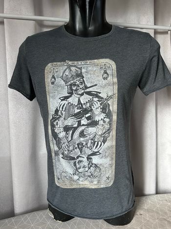 T-shirt gris tête de mort M Teddy Smith