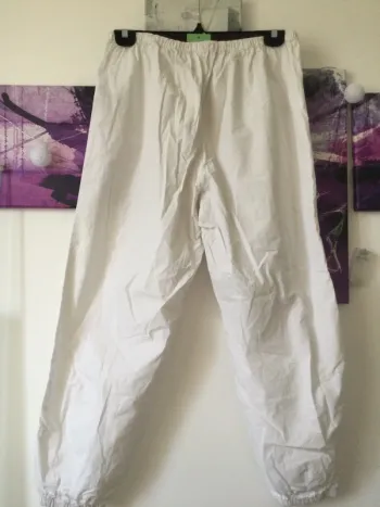 Pantalon parachute blanc T38