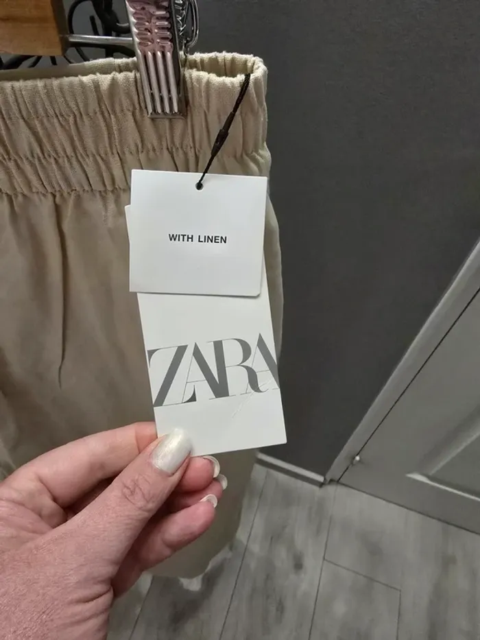 Pantalon Zara avec lin - photo numéro 8