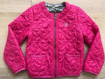Manteau veste matelassée IKKS 4 ans fille rose TBE