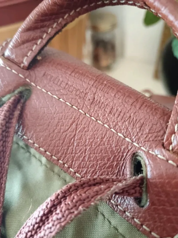Sac à dos pliage xs Longchamp kaki et marron - photo numéro 7