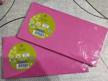 50 Cartes rose fushia