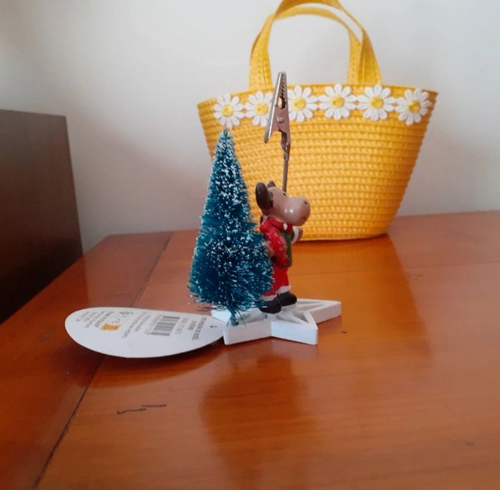 Neuf: Marque-place/Porte photo " Renne & Sapin - photo numéro 5