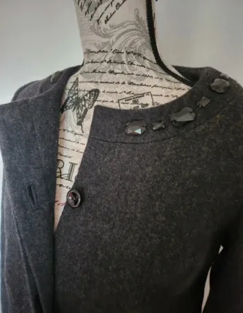 Manteau en laine gris Camaïeu T.40 – Chic et chaud