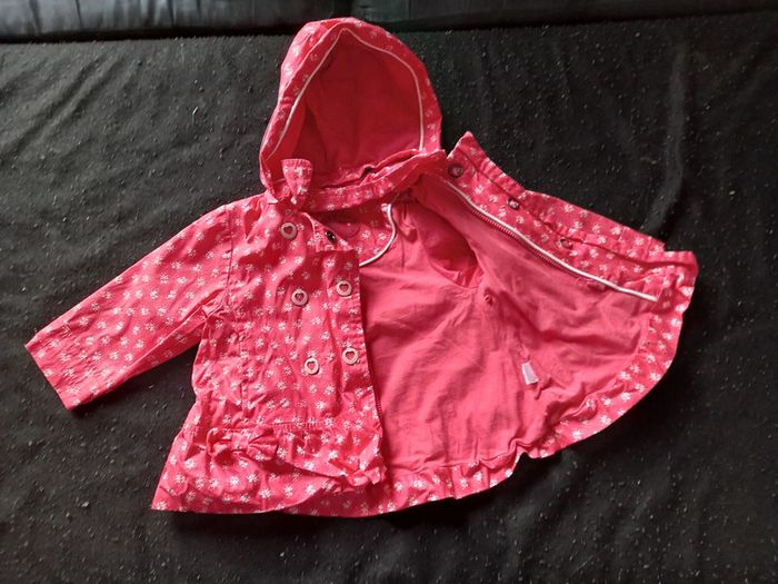 Veste coupe-vent doublée polaire taille 6 mois - photo numéro 4