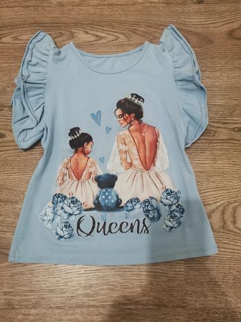 Magnifique tee-shirt queens mère fille 6 ans