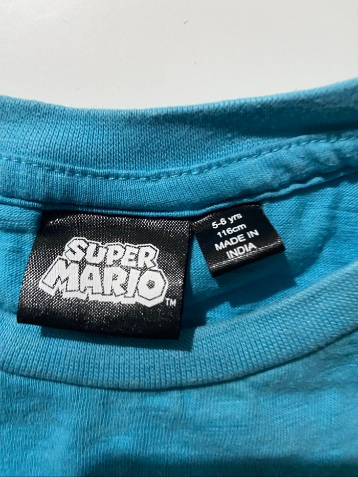 Teeshirt bleu turquoise  super Mario taille 5/6 ans - photo numéro 3