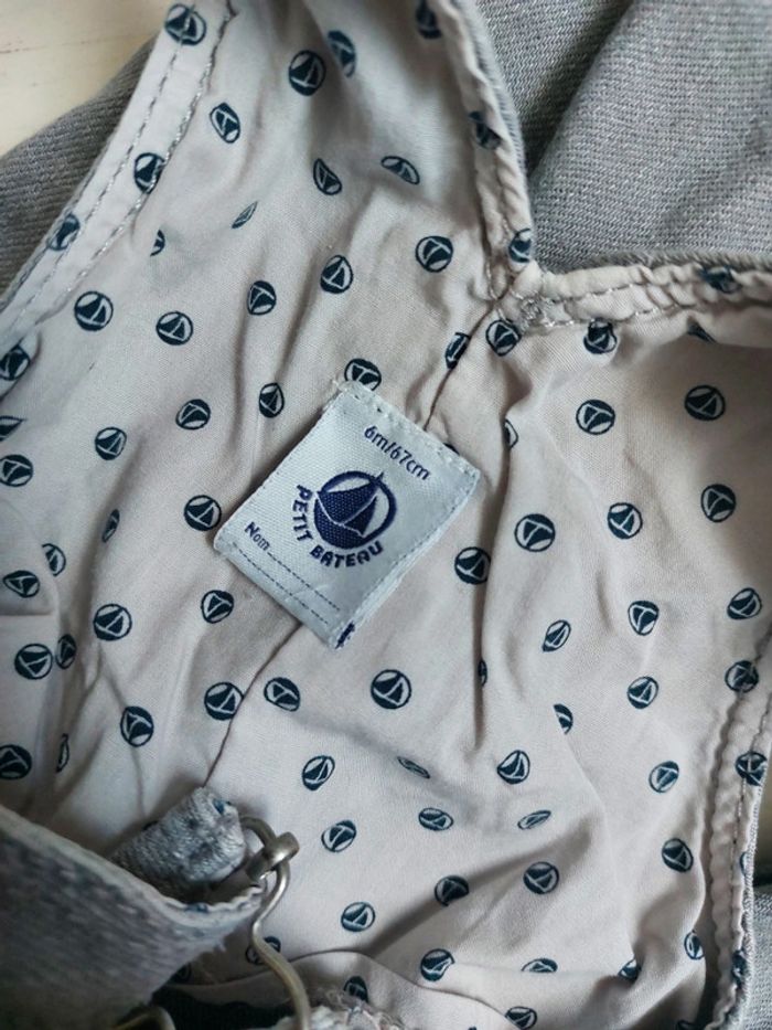 Salopette en jean gris Petit Bateau Taille 6 mois - photo numéro 6
