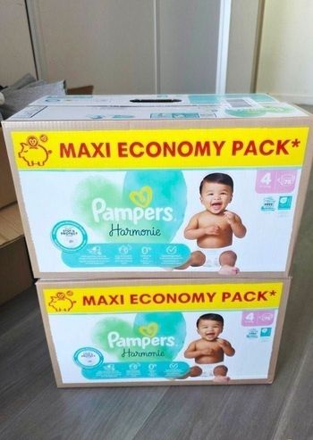 2× Couches Pampers Harmonie Taille 4 MAXI PACK ×156
