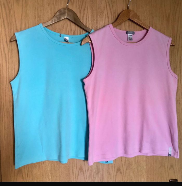 Lot 2 débardeurs Domyos taille L