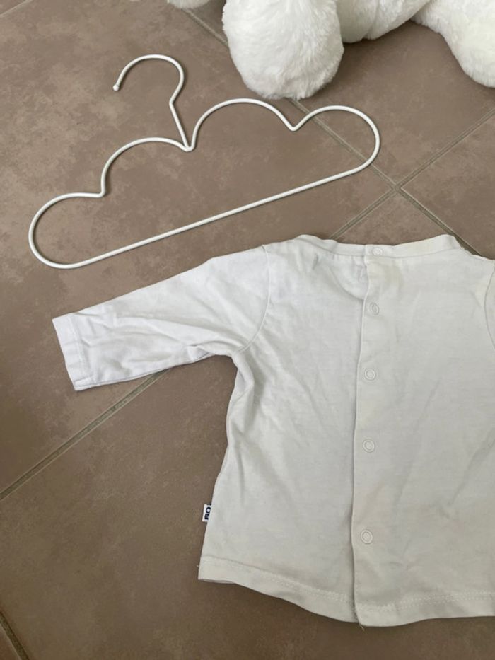 T-shirt haut manches longues bébé mixte 1 mois obaibi - photo numéro 8
