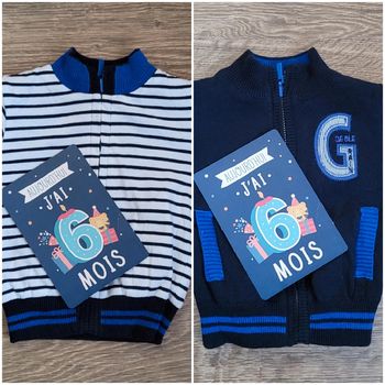 Veste gilet réversible 6 mois Grain de Blé Neuf