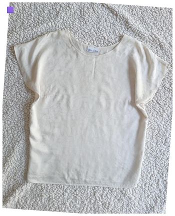 SOIE 100% Haut blanc en soie Claude de Saivre – 100% soie