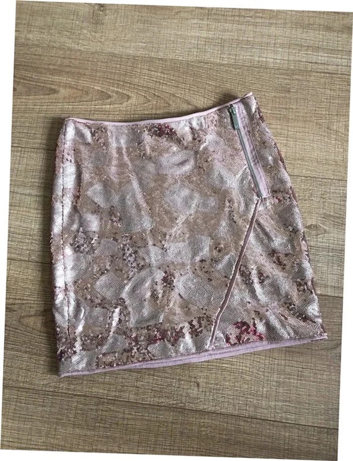 Jupe rose en sequins Morgan taille 34 tBE - photo numéro 11