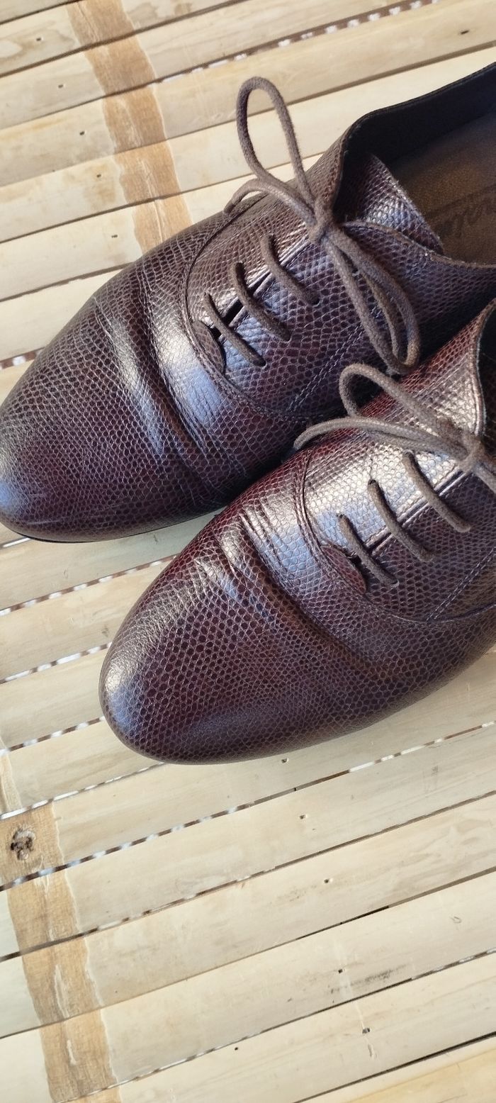 Chaussures derbies marron taille 37 marque Lorraine - photo numéro 6