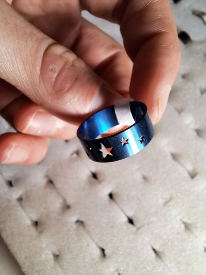 Bague acier inoxydable silhouette