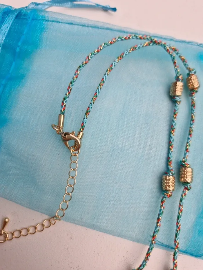 Collier Talisman turquoise ex-voto vert - photo numéro 4