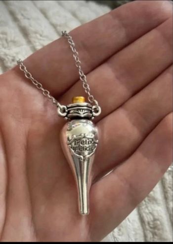  Collier fiole Félix Felicis NEUF Harry Potter couleur argenté