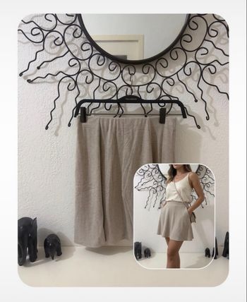 Jupe Patineuse en Maille Côtelée Beige Pimkie - Taille 36 (S)