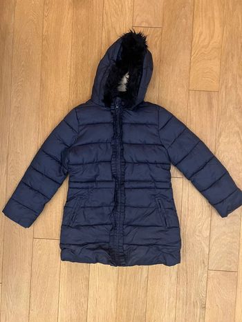 Vends manteau doudoune chaude bleu marine sergent major 10 ans très bon état