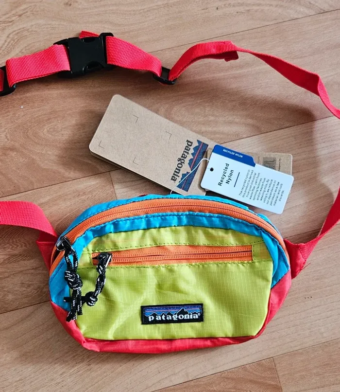 Patagonia Mini Hip Pack – Vert / Bleu / Rouge / Orange
