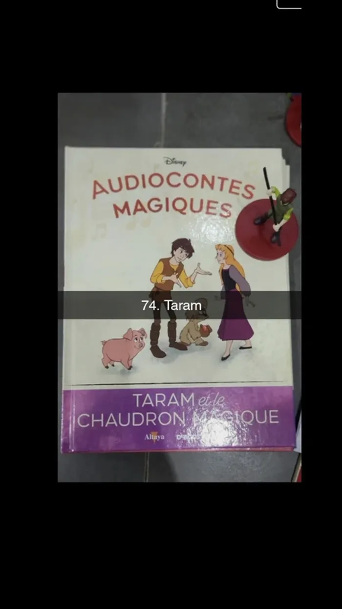 No74 audioconte Magique disney deagostini livre+figurine audio conte compte