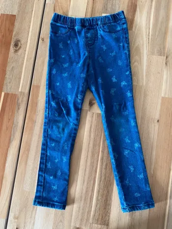 Jogging bleu imprimé papillon