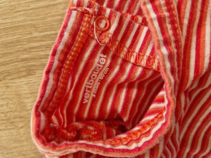Pyjama en coton à rayures rouge et blanc - 3 mois - photo numéro 3