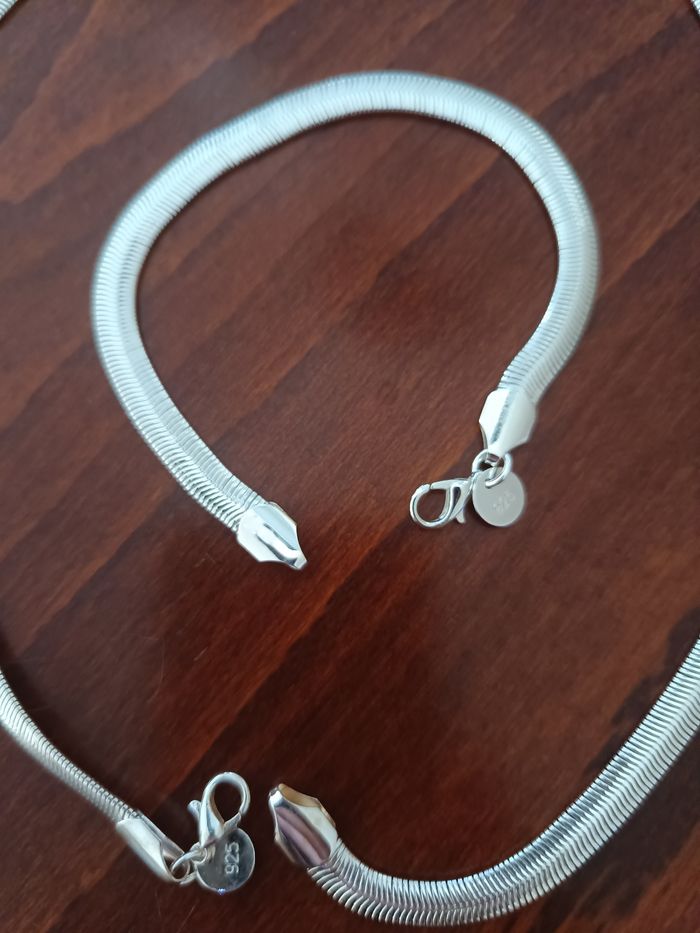 Collier et bracelet en argent s925 neufs - photo numéro 2