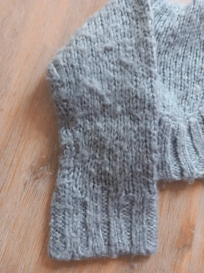 Gilet boléro gris La Redoute Baby – 74 cm - photo numéro 2