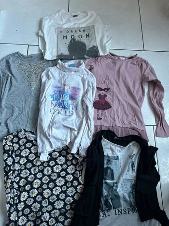 Lot de 6 tee shirts manches longues 10 ans