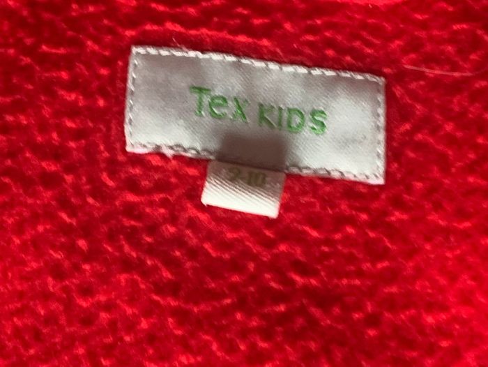 Veste polaire Tex 9/10 ans rouge - photo numéro 3