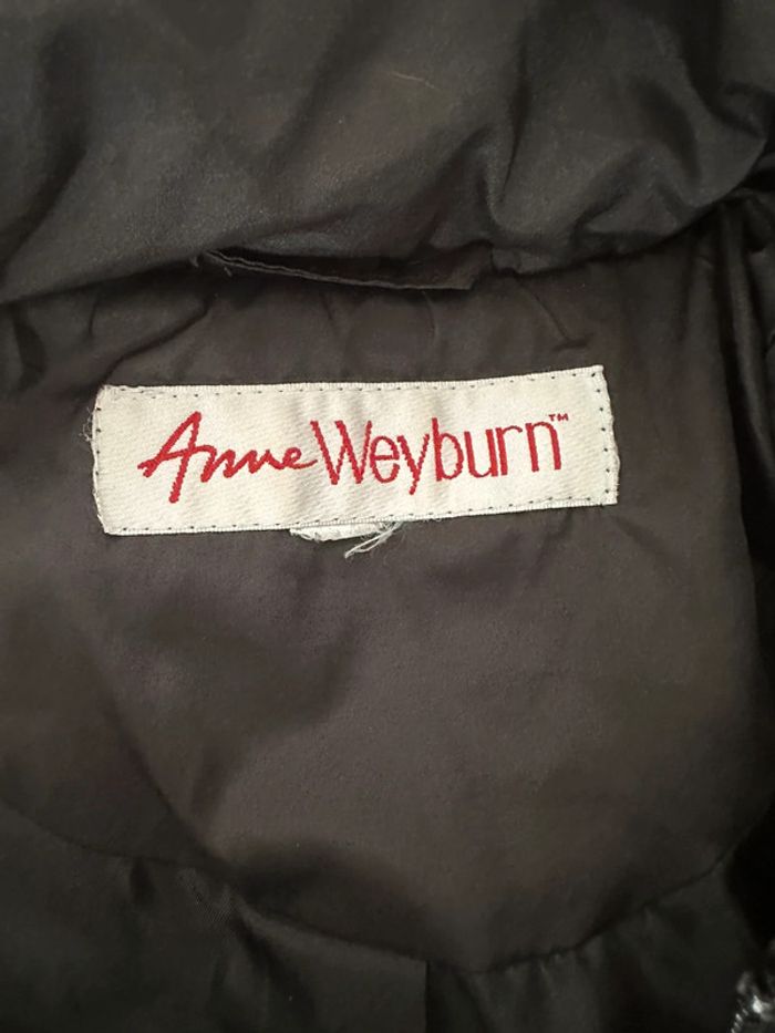 Veste matelassée noire broderies fleurs Anne Weybrun Vintage T44/46 2XL/3XL - photo numéro 11
