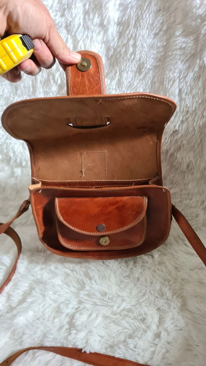 Sac en cuir Vintage pochette Cuir Véritable - photo numéro 9
