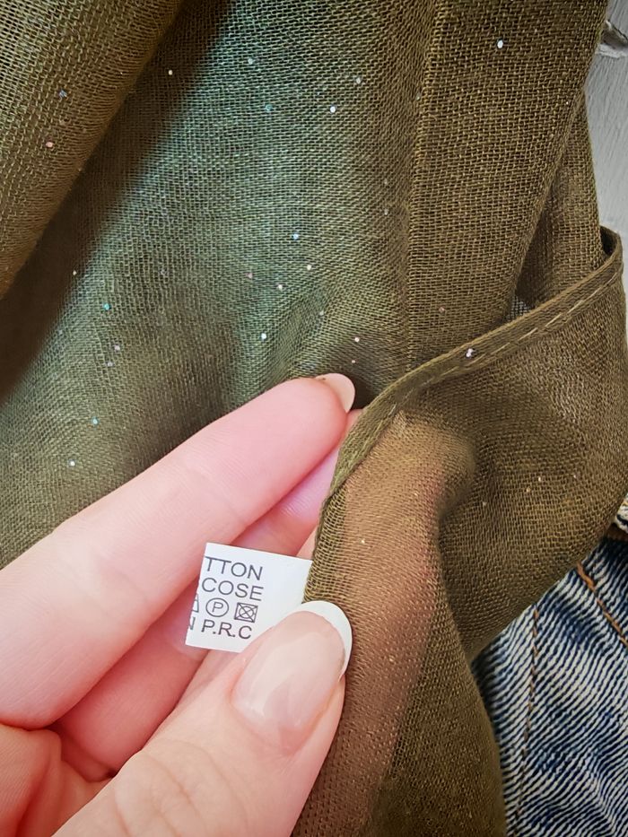 Écharpe paillettes - kaki - photo numéro 3