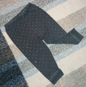 Legging chaud noir à paillettes 6 mois