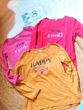 Lot t-shirts 8ans tao